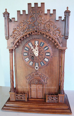 Trumpeter clock restored