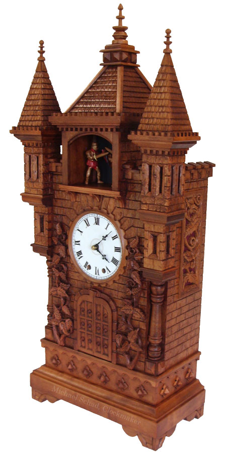 Dueling Knights Clock Schad