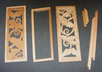 Carved clock parts Schad